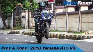 Yamaha R15 V30  Pros amp Cons  MotorBeam [upl. by Eniger]