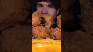 ASMR POPEYES CHICKEN SANDWICH WITH CHEESE asmr food shorts [upl. by Sicular]