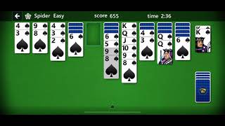 Solitr  How to Play Spider Solitaire 1 Suit [upl. by Moffit148]