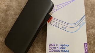 Unboxing Lenovo USBC Laptop Power Bank 20000mAh [upl. by Haidej284]