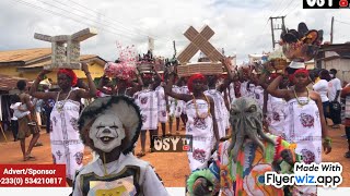 Ahobaa kese Festival street video🎭 Nonstop action  masquerade comics brass band Chief and more [upl. by Maggy]