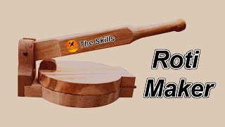 How to make roti maker woodcraft chapati maker  wooden projectThe skills [upl. by Annerb568]