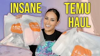 Temu Clothing Haul Try On  Afforable Makeup Products Review [upl. by Mailliwnhoj]