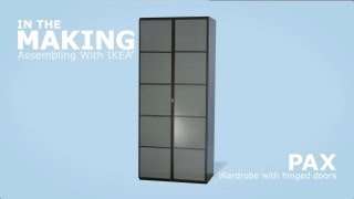 IKEA Pax Wardrobe with Hinged Doors Assembly Instructions [upl. by Sommer]