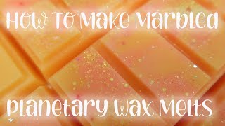 How To Make Planetary Marbled Wax Melt Snap Bars In Lush Lust [upl. by Hellman]