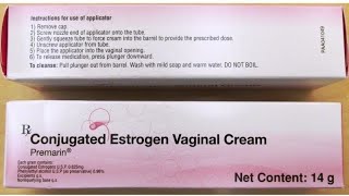 premarin vaginal cream in hindi  conjugated estrogens 0625mg in hindi uses side effects by niraj [upl. by Harwilll]