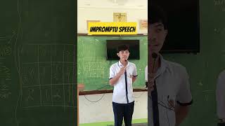 IMPROMPTU SPEECH seniorhighschool [upl. by Oulman]