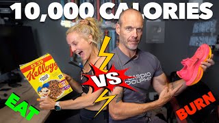 10000 Calories Couples Challenge  EAT And BURN in 24 Hours [upl. by Asiluj]