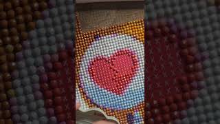 Diamond painting Heart Diamentowe wyszywanie serduszko diamondpainting satisfyingvideos [upl. by Lune]