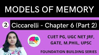 PSYCHOLOGY Ciccarelli Chapter 6  Part 2  MODELS OF MEMORY  Mind Review [upl. by Auqenahc]