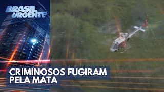 Arrastão na Anchieta bandidos em fuga na mata [upl. by Gnut]