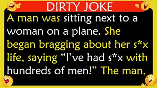 Daily Chuckles A man was sitting next to a woman on a plane She began bragging  DirtyJoke [upl. by Ydeh816]