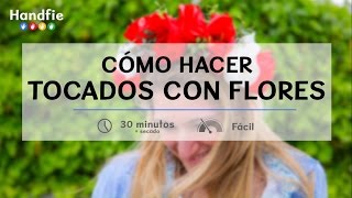 Cómo hacer un tocado de flores · Handfie DIY [upl. by Orman]