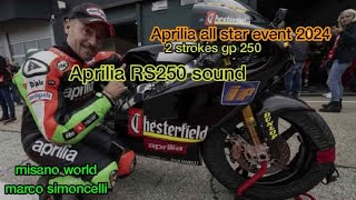 RAW sound Aprilia RS 250 two stroke max biaggi at the pit box Misano circuit [upl. by Aleil]