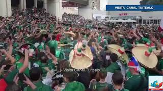 Miles de mexicanos toman las calles de Moscú Rusia previo al Mexico vs Alemania Video [upl. by Ahsilaf685]