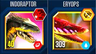 INDORAPTOR VS ERYOPS MODS BATTLE  HT GAME [upl. by Yelrihs]