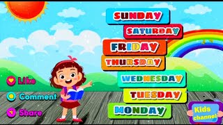 Days Of The Week Song  Best Song for Kids  7 Days of the Week  Nursery Rhymes amp Children Songs⏰ [upl. by Riccardo]