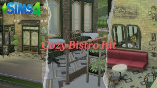 Ive built a Café using Cozy Bistro Kit  The Sims 4 no CC ☕️ [upl. by Ermine]