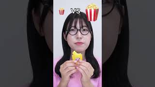 Small Pop Corn Vs Big Pop corn Challenge 😂shortvideo​ kindness​ facts​ challenge​ viral​ [upl. by Edris]