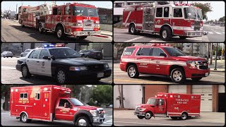 Torrance Santa Monica LA City FD LAPD amp Burbank Fire Responding [upl. by O'Gowan]