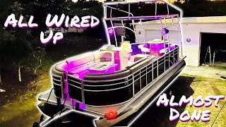 Installing Wiring and Lighting on a Pontoon Boat  Episode 12 [upl. by Sixele961]