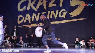 Slim Boogie VS Shark Bomb 騰仔  Popping 1 ON 1  Best 8  Crazy Dancing Vol 5 [upl. by Ahel]