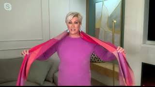 Belle by Kim Gravel Color Block Check Scarf with Fringe on QVC [upl. by Ayamahs808]