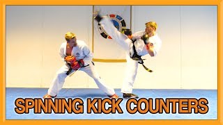 Taekwondo Spinning Kick Counters How to Defend and Counter Spin Kicks  Van Roon Tutorial [upl. by Pardo]