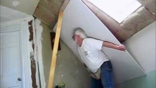 How to hang overhead sheetrock alone [upl. by Loss]