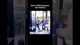 When PHP Developer See NodeJs First Time 🤣 programming funny howtolearncodingforbeginners memes [upl. by Stieglitz]