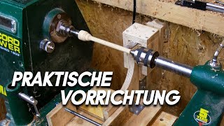 Eine Linearführung aus Holz  Funktioniert das  Zylindervorrichtung für die Drechselbank [upl. by Onaimad436]