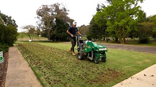 Core Aeration and Scalp on My Lawn Lawn Renovation Series [upl. by Otanod]