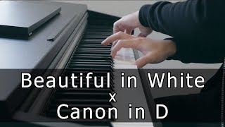 Beautiful in White x Canon in D Piano Cover by Riyandi Kusuma [upl. by Aeirdna468]