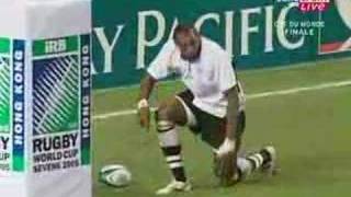 Hong Kong RWC Sevens 2005  Naevo Try [upl. by Nylirak]