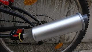 quotDER TURBOSPOKE AUSPUFF  Turbospoke Bicycle Exhaust Systemquot Test [upl. by Idnar]