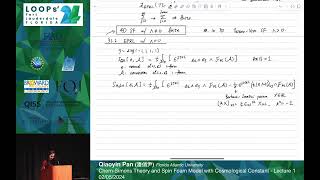 quotChernSimons Theory and Spin Foam Model with Cosmological Constantquot by Qiaoyin Pan Lecture 1 [upl. by Northington408]