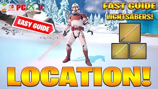 Where to find ALL Lightsaber Location in Fortnite How to Get Lightsaber Location [upl. by Doownel]