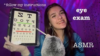 eye exam roleplay 👩‍⚕️👁️ ASMR  light triggers etc [upl. by Gustafson616]