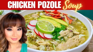 Mexican Green Chicken Pozole Soup  Pozole Verde [upl. by Terrene967]