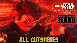 LEGO Star Wars The Skywalker Saga  Revenge Of The Sith ALL Cutscenes Episode 3  Music is On [upl. by Maje]