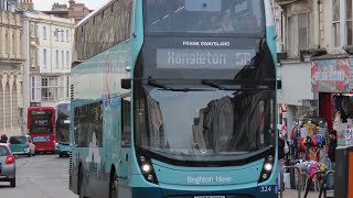 Brighton and hove Enviro400EV 324YX69NWM on route 5B to Hollingbury [upl. by Adyahs]