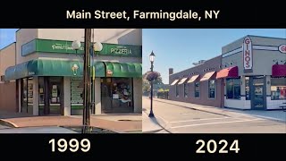 Downtown Farmingdale NY  1999 vs 2024 Main Street [upl. by Yelich]