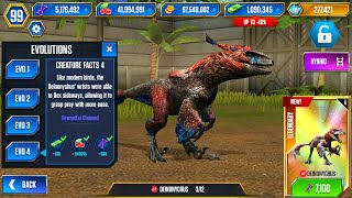 INDORAPTOR VS INDORAPTOR GEN 2 UNLOCK DEINONYCHUS LEVEL 40  HT GAME [upl. by Ysdnil906]