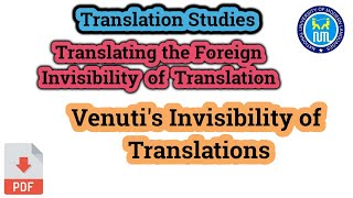 Invisibility of translation  Venuti theory of translation [upl. by Adnolaj]