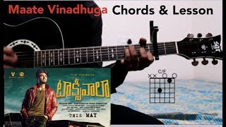 Maate Vinadhuga song Taxiwaala Movie  Chords  lesson  cover  tabs  guitar  cover [upl. by Jesh]