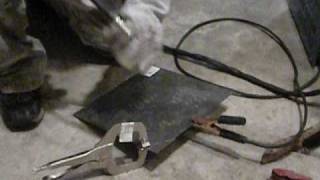 Harbor Freight welder in action with some welding tip Easy Mig 100 [upl. by Ran81]