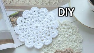 How to crochet a doily  Easy crochet doily tutorial [upl. by Inness]