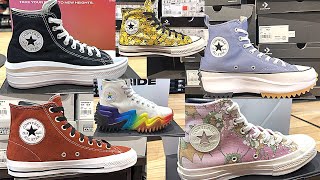 CONVERSE RUN STAR SHOES OUTLET 50 OFF HIGH TOPS SALE MENS WOMENS  SHOP WITH ME [upl. by Ylrrad273]