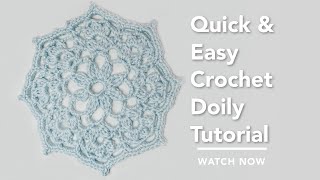 Easy Crochet Doily Tutorial For Beginners Quick Doily Pattern Flower Doily Crochet Pattern [upl. by Maurizio]