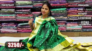 Latest Mangalagiri pattu sarees Collections  Episode51917  Vigneshwara Silks  mangalagiri [upl. by Leahci]